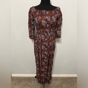 Purple Floral Maxi Dress